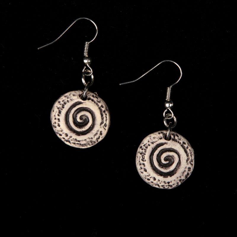 Earrings, spiral, ceramic earrings, classical Ancient Greece, mystic look, vintage look, buy greekart.com Greek art ancient Greek traditional Greek Greek store clay jewellery, Athens archaeological art , best gift, long pendant , museum art, ancient Greek art, heritage Greek, jewels, handicraft, handmade jewel, earrings vintage, romantic, modern, contemporary art earrings ancient Greek, Knossos, Phaistos