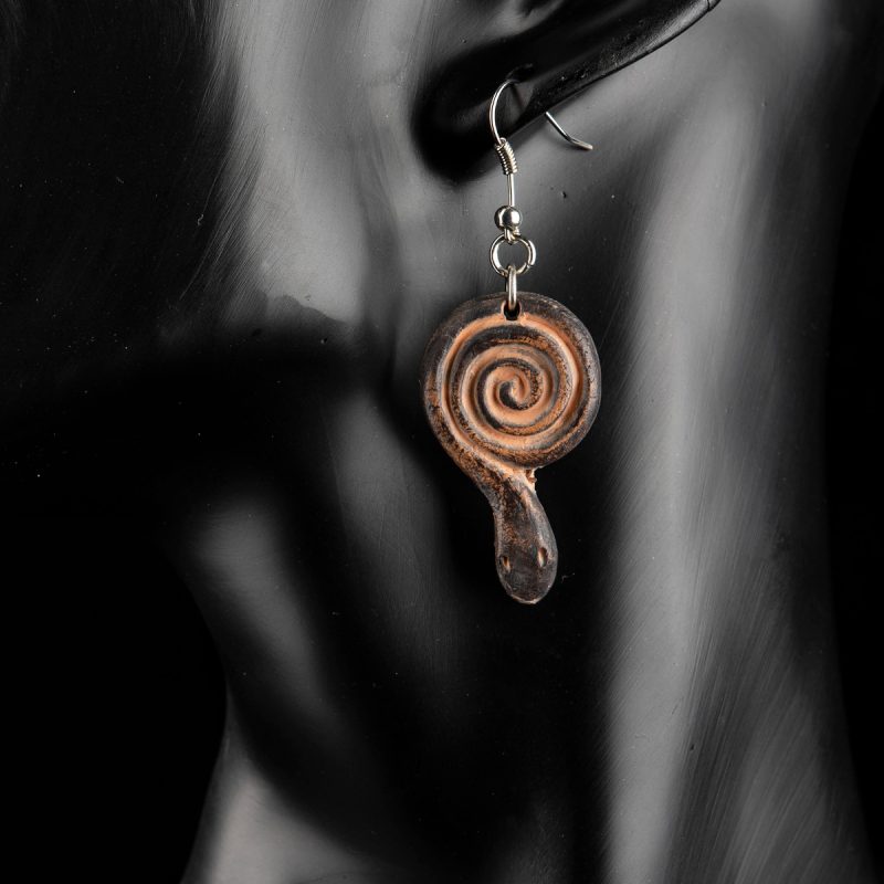 snake earrings, ceramic earrings, Spiral, classical Ancient Greece, mystic look, vintage look, buy greekart.com Greek art ancient Greek traditional, Greek store clay jewellery, Athens archaeological art , best gift, long pendant , museum art, ancient Greek art, heritage Greek, jewels, handicraft, handmade jewel, earrings vintage, romantic, modern, contemporary art earrings ancient Greek, Knossos, Phaistos