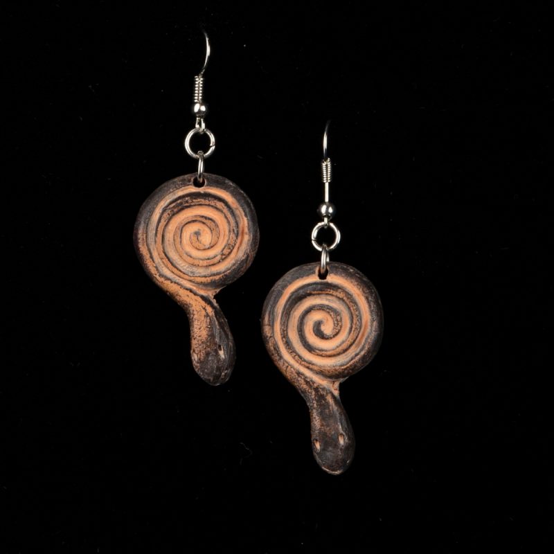 snake earrings, ceramic earrings, Spiral, classical Ancient Greece, mystic look, vintage look, buy greekart.com Greek art ancient Greek traditional, Greek store clay jewellery, Athens archaeological art , best gift, long pendant , museum art, ancient Greek art, heritage Greek, jewels, handicraft, handmade jewel, earrings vintage, romantic, modern, contemporary art earrings ancient Greek, Knossos, Phaistos