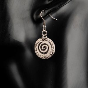 Earrings, spiral, ceramic earrings, classical Ancient Greece, mystic look, vintage look, buy greekart.com Greek art ancient Greek traditional Greek Greek store clay jewellery, Athens archaeological art , best gift, long pendant , museum art, ancient Greek art, heritage Greek, jewels, handicraft, handmade jewel, earrings vintage, romantic, modern, contemporary art earrings ancient Greek, Knossos, Phaistos