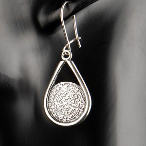 Phaistos Disk Minoan earrings , silver earrings, classical Ancient Greece, mystic look, vintage look, buy greekart.com Greek art ancient Greek traditional Greek Greek store, jewellery, Athens archaeological art , best gift, museum art, museum quality jewel, ancient Greek art, heritage Greek, jewels, handicraft, handmade jewel, earrings vintage, romantic, modern, contemporary art earrings ancient Greek, Athens, Knossos, Phaistos