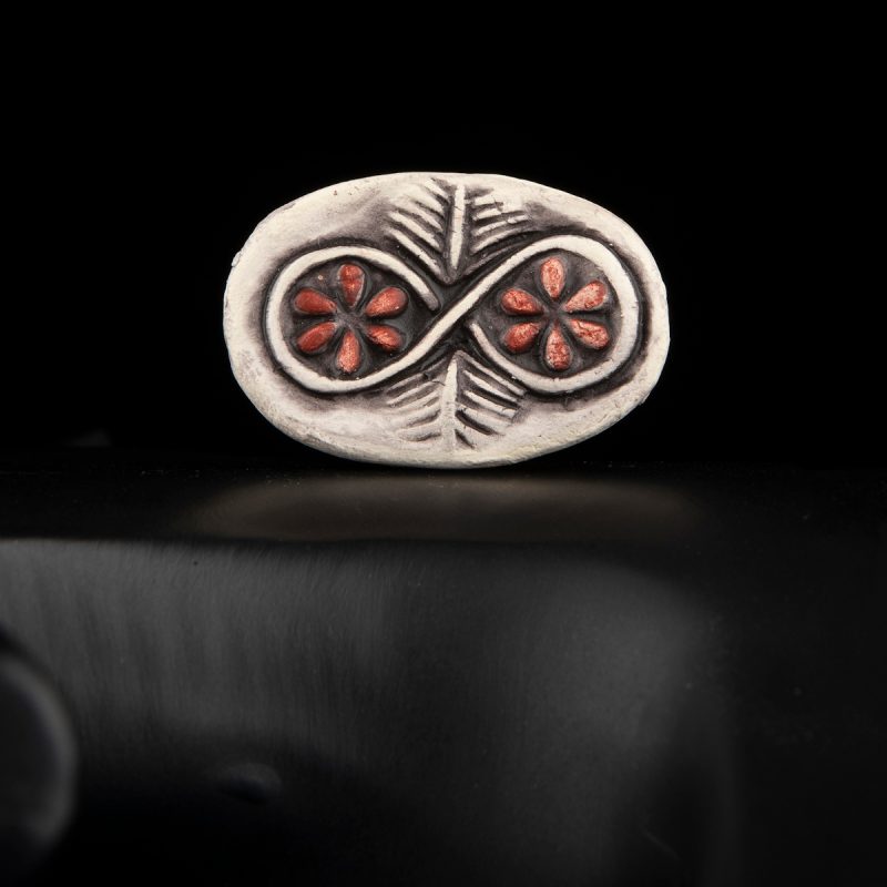 Large ring with infinity symbol, seal stone ring, infinity, Minoan age, ceramic ring, adjustable, classical Ancient Greece, mystic look, vintage look, buy greekart.com Greek art ancient Greek traditional Greek, Greek store clay jewellery, Athens archaeological art , best gift, long pendant , museum art, ancient Greek art, heritage Greek, jewels, handicraft, handmade jewel, vintage, romantic, modern, contemporary art ring, ancient Greek, Knossos, Phaistos