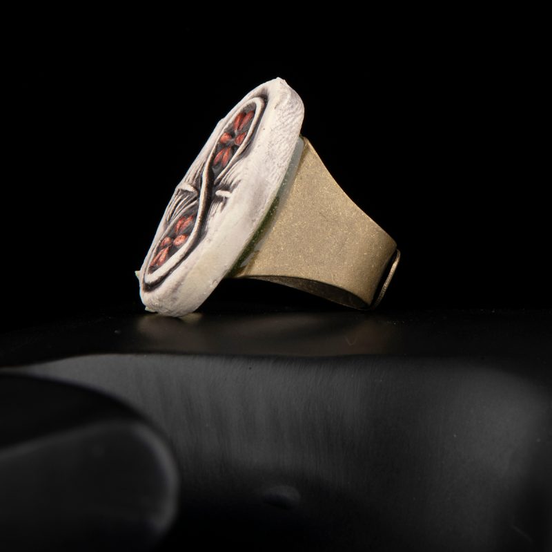 Large ring with infinity symbol, seal stone ring, infinity, Minoan age, ceramic ring, adjustable, classical Ancient Greece, mystic look, vintage look, buy greekart.com Greek art ancient Greek traditional Greek, Greek store clay jewellery, Athens archaeological art , best gift, long pendant , museum art, ancient Greek art, heritage Greek, jewels, handicraft, handmade jewel, vintage, romantic, modern, contemporary art ring, ancient Greek, Knossos, Phaistos