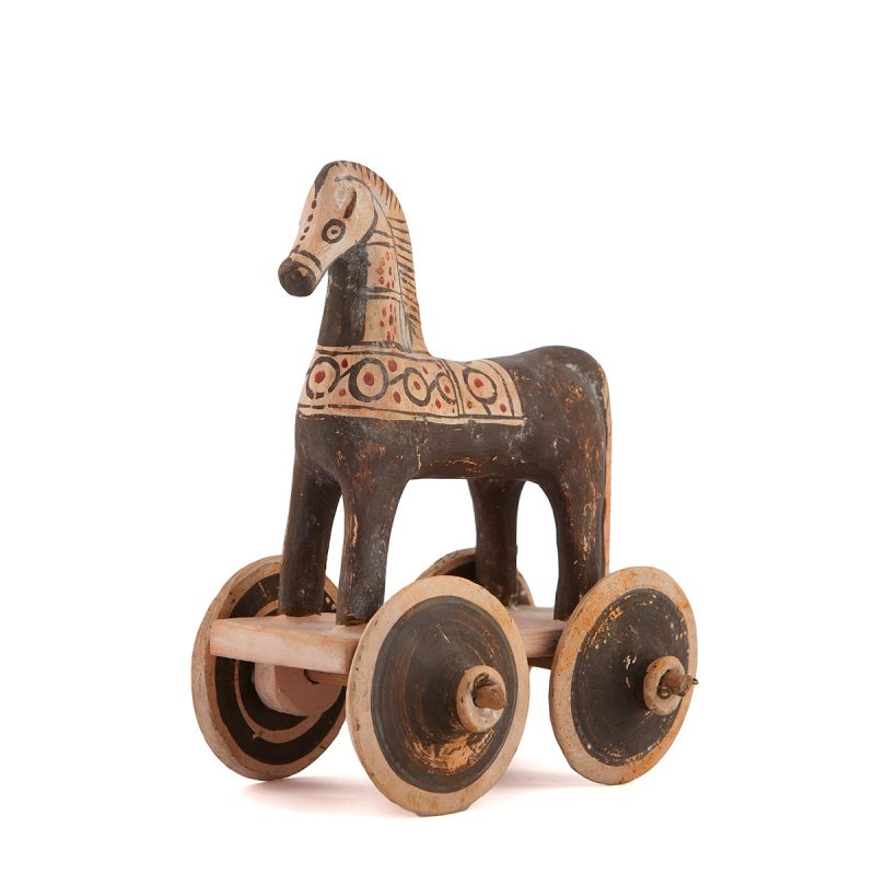 Trojan toy horse on wheels, Homer, Iliad, ancient Iliad, Ancient Greek, Minoan civilization, Festos disk, Ancient Greek, ancient Greek vase , Heraklion museum, buy greekart.com, Greek art, ancient Greek, traditional Greek, Greek store, statues, pottery, ancient Greek replicas, all Greek to me, Minoan replica, it's all Greek, replica, Athena, Athens, reproductions museum, art terracotta, handicraft, handmade