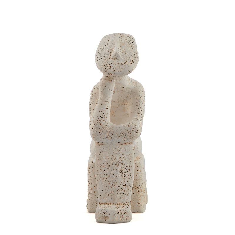 The thoughtful man miniature, Ancient Greek, Greece, Minoan civilization, Mycenaean civilization, Cycladic civilization, Ancient Greek, ancient Greek vase , Heraklion museum, buy greekart.com, Greek art, ancient Greek, traditional Greek, Greek store, statues, pottery, ancient Greek replicas, all Greek to me, Minoan replica, it's all Greek, replica, Athena, Athens, reproductions museum, art, terracotta, handicraft, handmade, hellenic art, greek busts