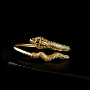 Bracelet in the form of a snake, handmade sterling silver 925, Gold Plated