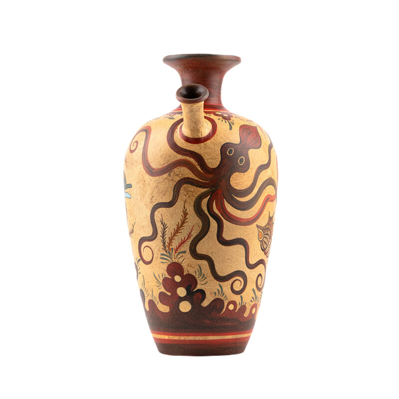 Ancient Minoan Amphora vase with marine illustration