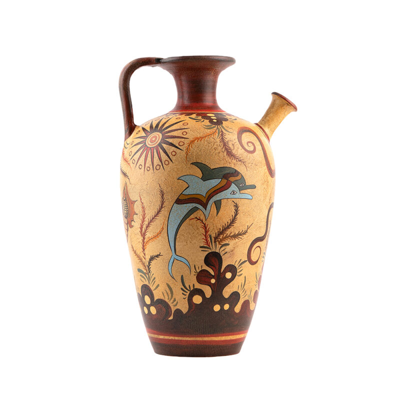 Ancient Minoan Amphora vase with marine illustration