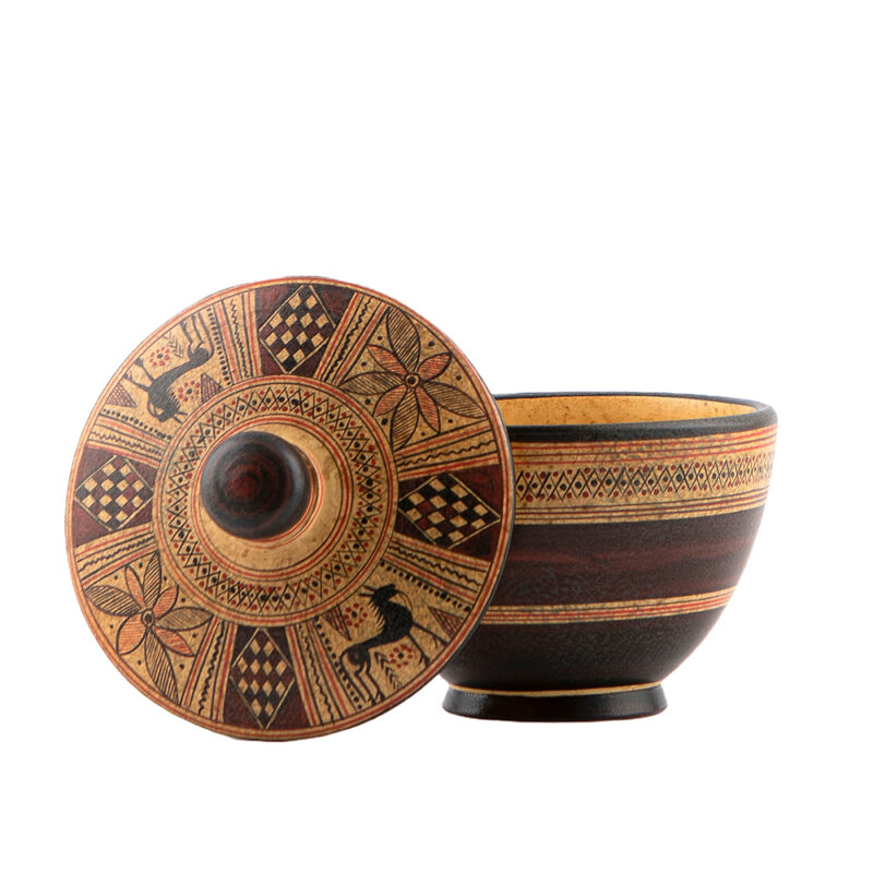 Geometric Pyxis vase handle