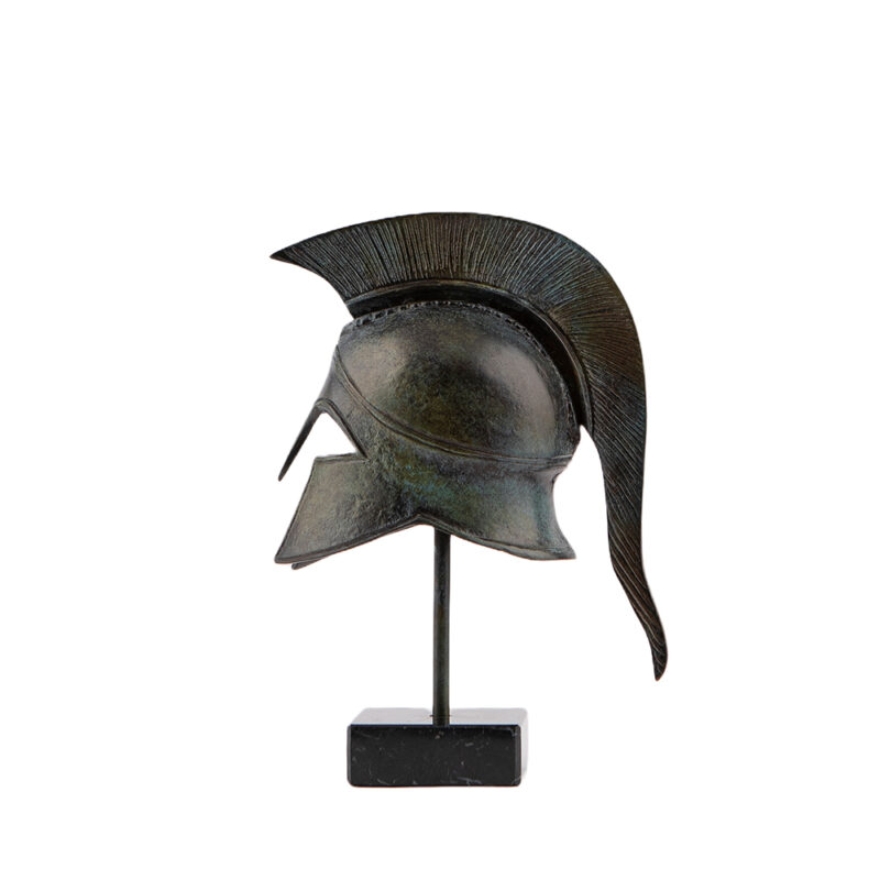 Ancient Spartan bronze helmet