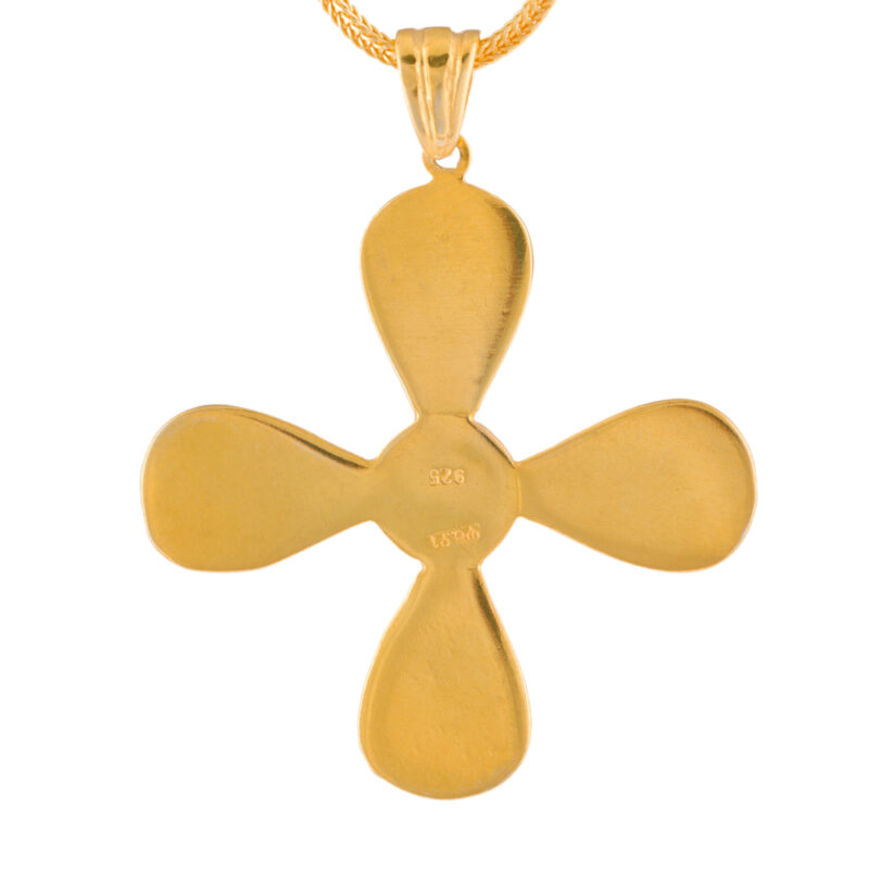 Βyzantine cross pendant gold-plated