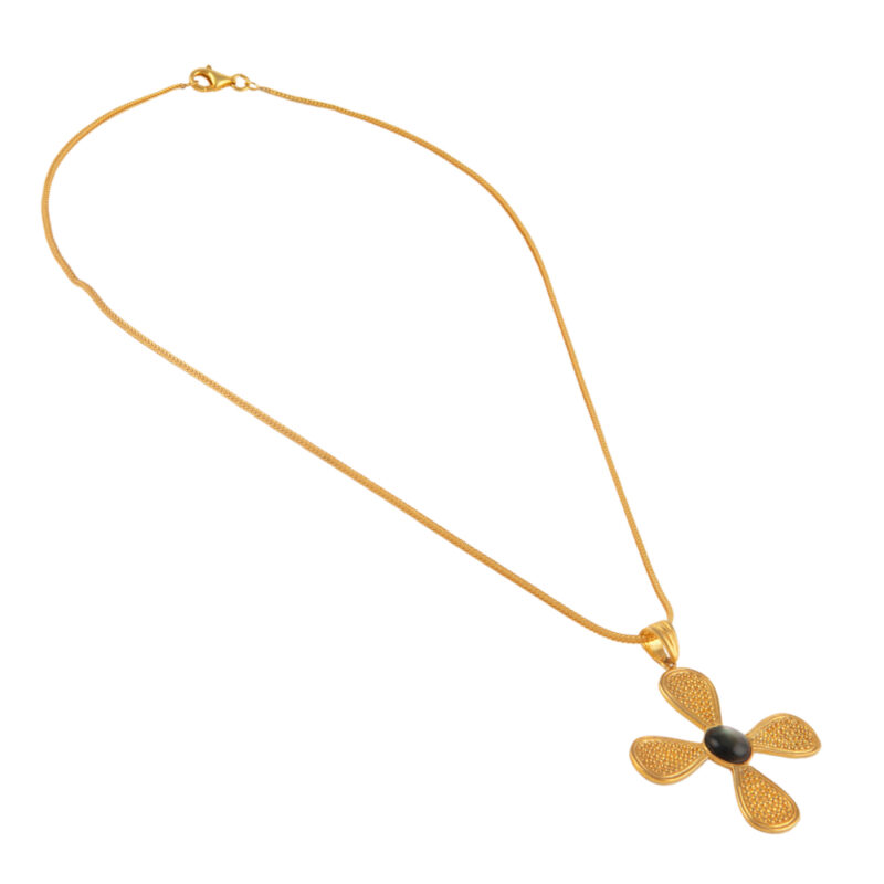 Βyzantine cross pendant gold-plated