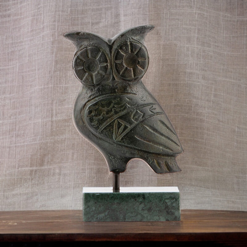 Ancient Greek bronze Owl