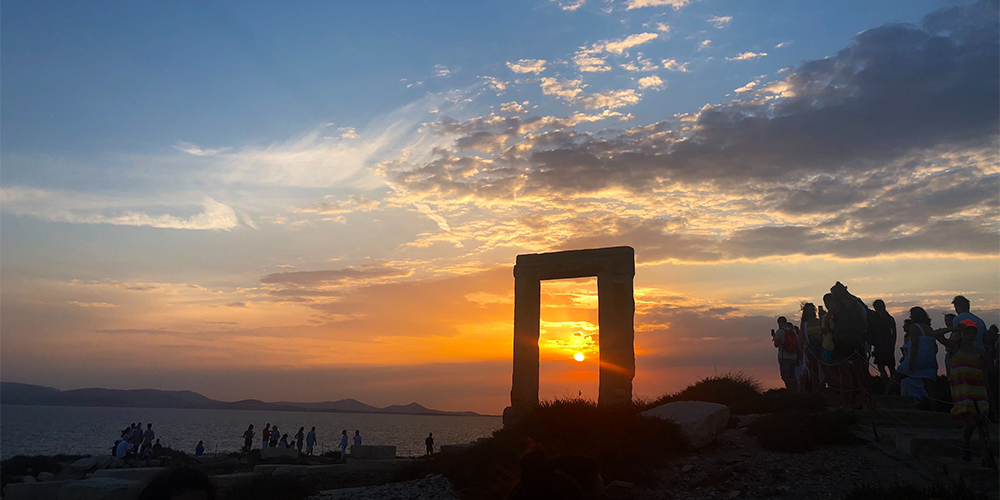 Temple of Apollo, Portara. Naxos island, Greece